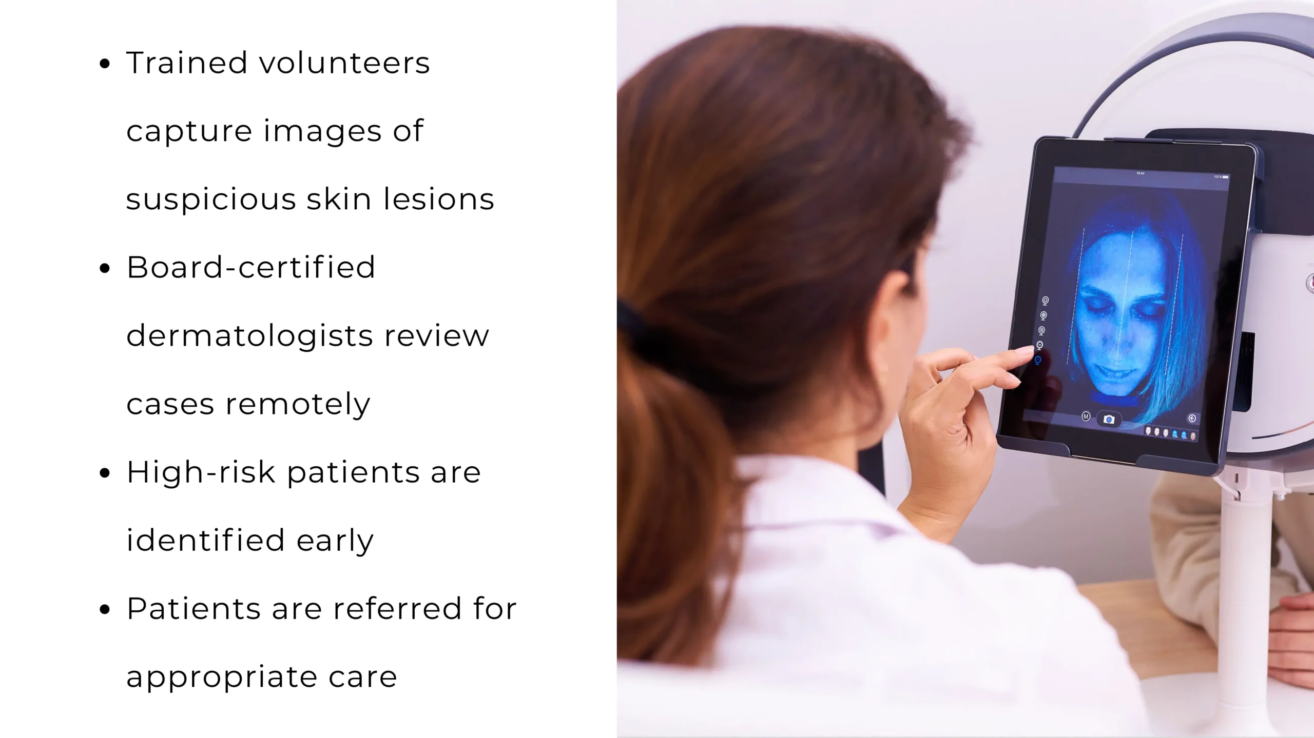 Trained volunteers capturing skin lesion images